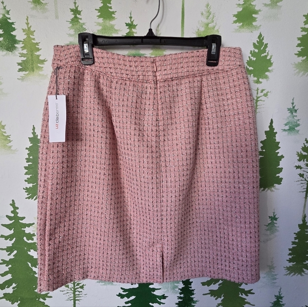 Liz Claiborne Pink Textured Pencil Skirt - Picture 2 of 7